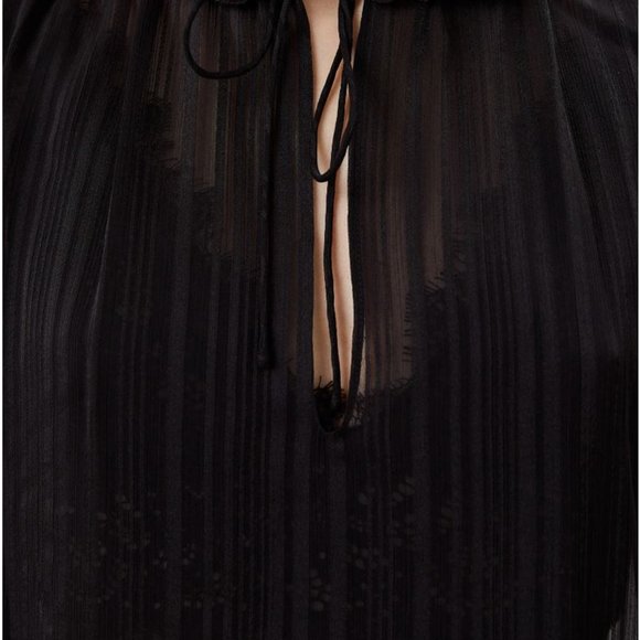 NWT The Kooples Modern Regular Stripes Blouse in Black - Size 2 - US M - EU 38 - Picture 4 of 9